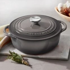 Le Creuset Cast Iron 2.75-quart Oyster Shallow Round Dutch Oven -Zwilling Shop o2